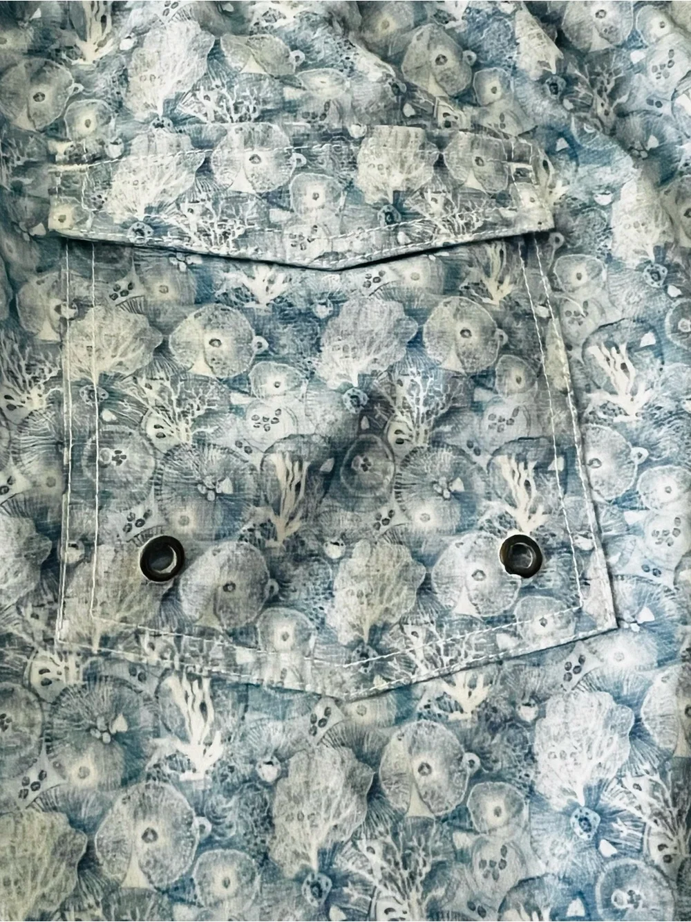 Johnnie-O 7” Half Elastic Galley/Gulf Blue  Swim Trunks L